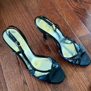 Style & Co Black Strappy Sandals with 3.5” heel